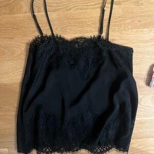 Lacy  black tank